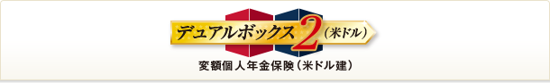 デュアルボックス２（米ドル） 変額個人年金保険（米ドル建）