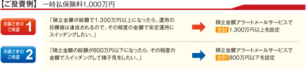 【ご投資例】一時払保険料1,000万円